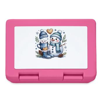 Bonhomme de neige magique d’hiver Cacao - Boîte à goûter - rose - Devant