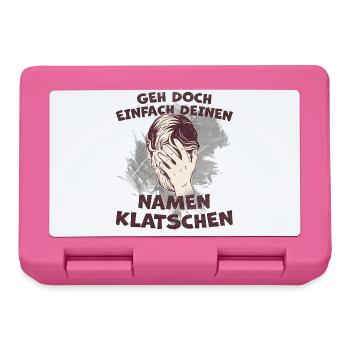 Namen Klatschen Spruch Facepalm - Brotdose - Pink - Vorne