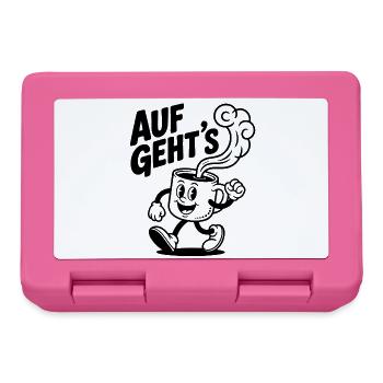 Let's go coffee mug – Funny motivational design - Lunchbox - pink - Front