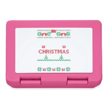 All I Want For Christmas Is Beer Humor Christmas Funny - Lunchbox - pink - Front