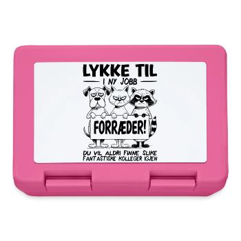 Changement d'emploi : Bonne chance pour votre nouveau travail ! Cadeau d'adieu - Boîte à goûter - rose - Devant