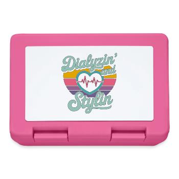 Dialysis Nurse Dialyzin' And Stylin Dialysis Tech - Lunchbox - pink - Front
