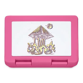 Antikes Pyramiden-UFO-Mystery-Design-Hemd - Brotdose - Pink - Vorne