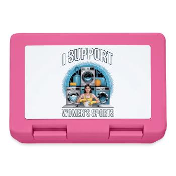 Je soutiens le bootleg inportable du sport féminin - Boîte à goûter - rose - Devant