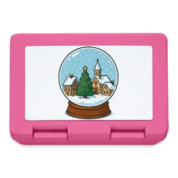 Village d’hiver à Snow Globe - Boîte à goûter - rose - Devant