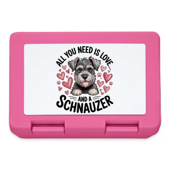 Niedlicher Schnauzer Hund  - Brotdose - Pink - Vorne