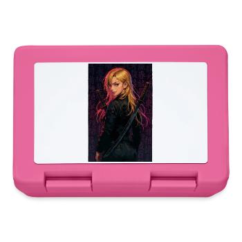 Female fighter with double sabre in the dark - Lunchbox - pink - Front