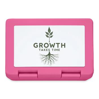 Growth takes time Wachstum braucht Zeit Geduld - Lunchbox - pink - Front