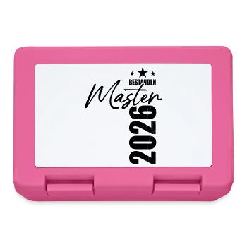 Master bestanden 2026 - Prüfung - Erfolg - Brotdose - Pink - Vorne