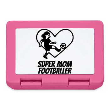 Super Mom Soccer Player – Heart Design - Lunchbox - pink - Front