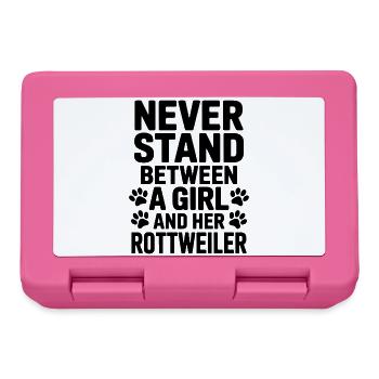 Rottweiler Spruch Mädchen Fun Rottweiler Geschenk - Brotdose - Pink - Vorne