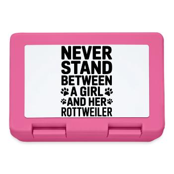 Rottweiler Spruch Mädchen Fun Rottweiler Geschenk - Brotdose - Pink - Vorne