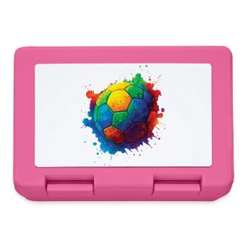 Color Splash Multicolor Fußball - Brotdose - Pink - Vorne