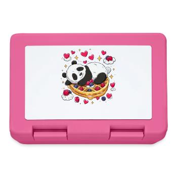 Panda on Waffle Dreams - Lunchbox - pink - Front