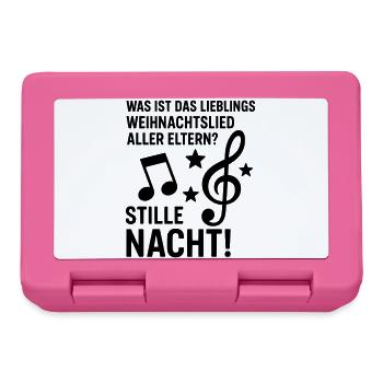 Silent Night Favorite Song Parents Wit - Lunchbox - pink - Front
