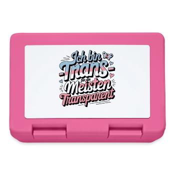 Je suis trans transparent avec la plupart des gens - Boîte à goûter - rose - Devant