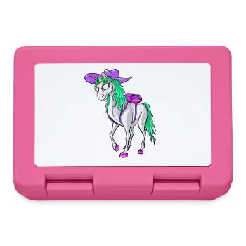 Retour à l’école 2026 Design de style licorne Tee Kids - Boîte à goûter - rose - Devant