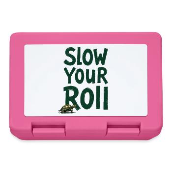 Slow Your Roll Schildkröte Spruch - Brotdose - Pink - Vorne