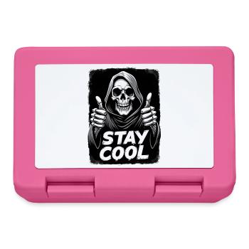Stay Cool Sensenmann Totenkopf - Brotdose - Pink - Vorne