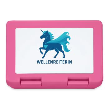Proud Wave Rider, Unicorn Power, Sea - Lunchbox - pink - Front
