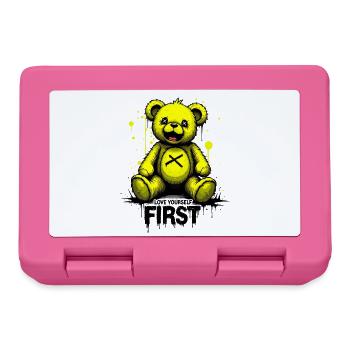 Aime-toi d’abord Teddy Bear Graffiti - Boîte à goûter - rose - Devant