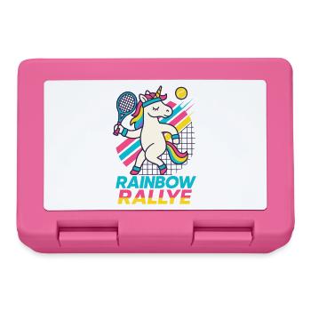 Tennis licorne, Rallye arc-en-ciel - Boîte à goûter - rose - Devant