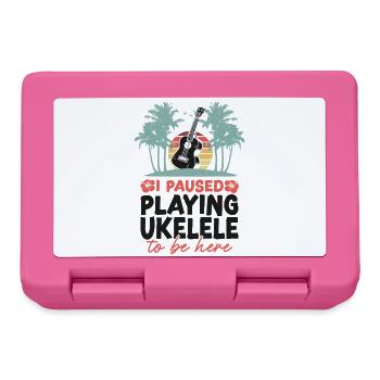 Hawaiian Ukulele Uke I Paused - Brotdose - Pink - Vorne