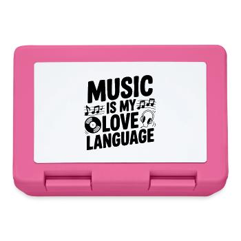 Musik ist meine Liebessprache - Brotdose - Pink - Vorne