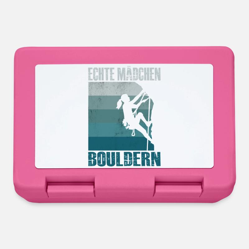 Bouldern Geschenke Klettern Kletterer Boulderer - Brotdose - Pink