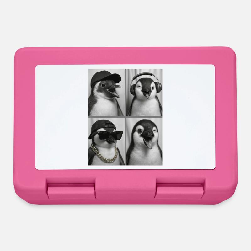 Pinguin - Brotdose - Pink
