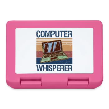 Computer Whisperer Shirt IT Tech Support Nerds - Lunchbox - pink - Front