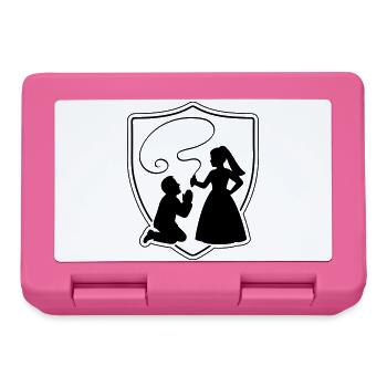 Silhouette du couple marié et marié - Boîte à goûter - rose - Devant