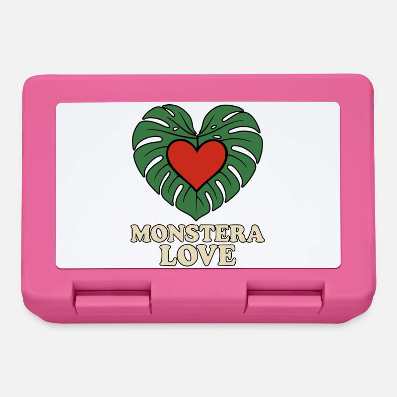 Monstera Love - Brotdose - Pink