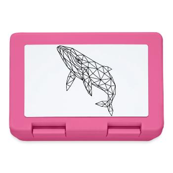 Geometrischer Polygonwal - Brotdose - Pink - Vorne