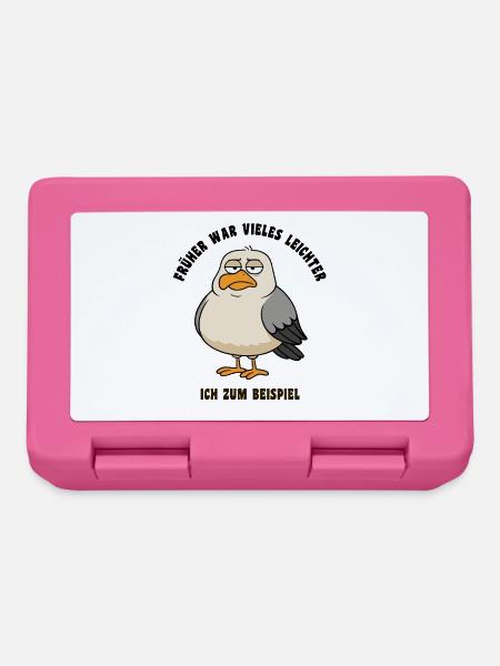 Früher war vieles leichter - Möwe Spruch - Brotdose - Pink