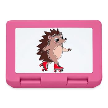 Igel auf Inlineskates – Niglo auf Inlineskates - Brotdose - Pink - Vorne