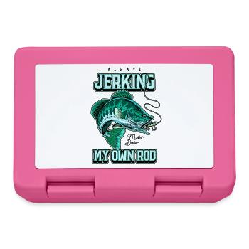 Always Jerking My Rod Funny Fishing - Lunchbox - pink - Front