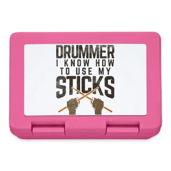 Drummer I Know How To Use My Sticks Graphic - Brotdose - Pink - Vorne