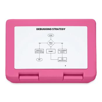 Debugging Strategy Flowchart - Does It Work Gift - Lunchbox - pink - Front