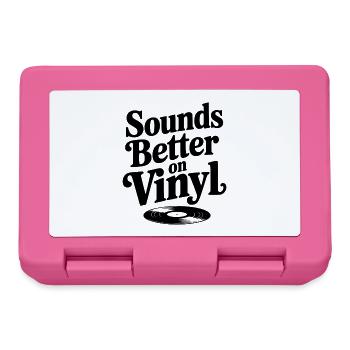 Klingt besser auf Vinyl - Brotdose - Pink - Vorne