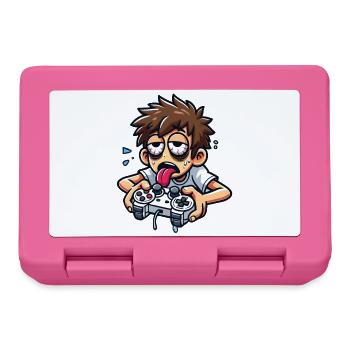 Exhausted Gamer in Action - Lunchbox - pink - Front