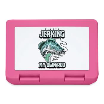 Always Jerking My Rod Funny Fishing - Lunchbox - pink - Front
