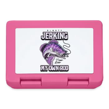 Always Jerking My Rod Funny Fishing - Lunchbox - pink - Front
