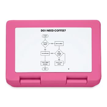 Brauche ich ein Kaffee-Flussdiagramm – Always Yes Gift - Brotdose - Pink - Vorne