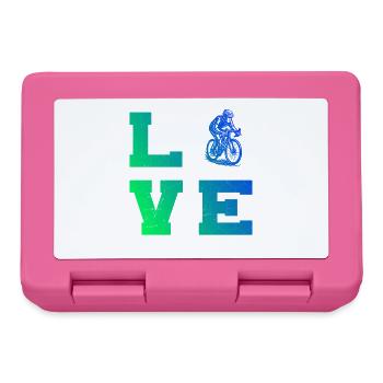 Clear road bike message - Lunchbox - pink - Front