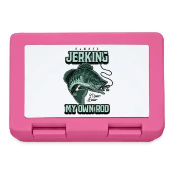 Always Jerking My Rod Funny Fishing - Lunchbox - pink - Front
