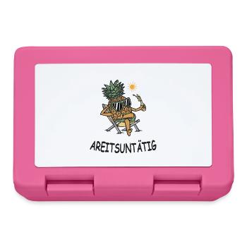 Idle – Funny pineapple in vacation mode - Lunchbox - pink - Front