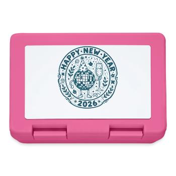 Happy New Year 2026 Feierdesign - Brotdose - Pink - Vorne