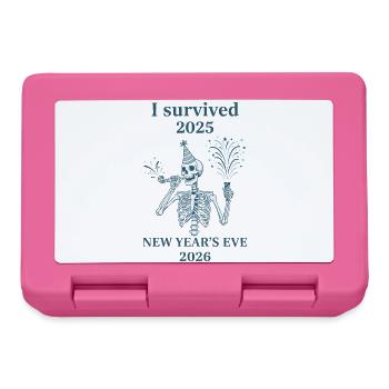 Ich habe Silvester 2025 2026 überlebt - Brotdose - Pink - Vorne