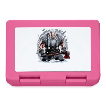 Légende viking marin viking Odin Corbeau Santa - Boîte à goûter - rose - Devant